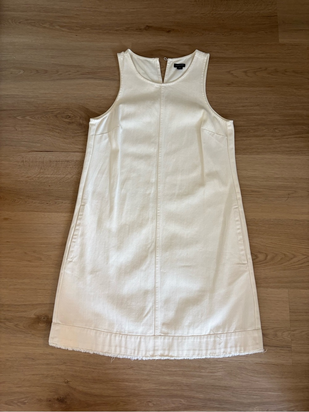 JCrew Sleeveless Cream Shift Dress